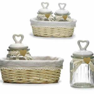 Set 2 Barattoli 30 cl con cestino *