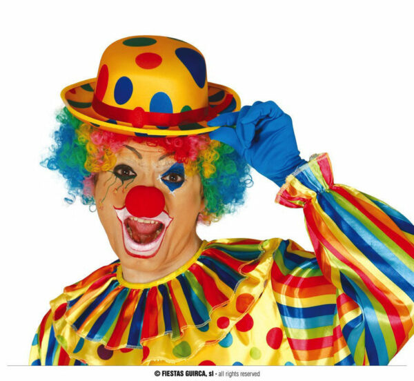 Bombetta Clown raso a pois *