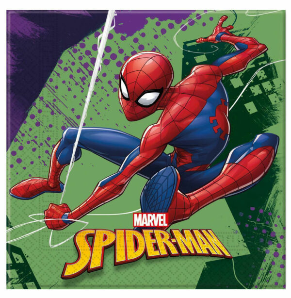 Tovaglioli 33x33 cm Spiderman team up 20 pezzi