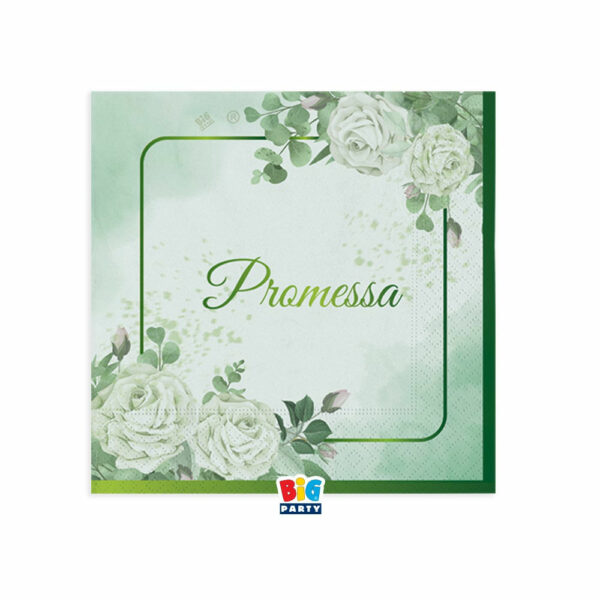 Tovaglioli 25x25 cm Promessa Eucalipto 16 pz