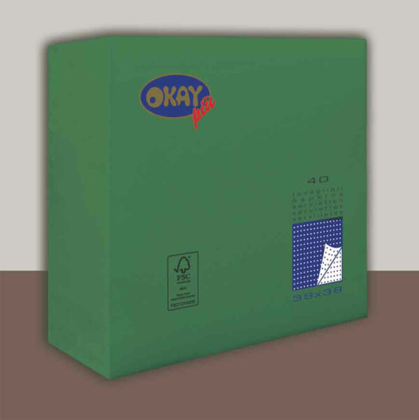 Tovaglioli 38x38 cm Punto Punto Verde Foresta 40 pz