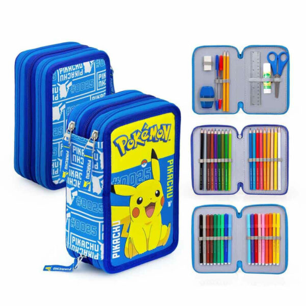 Astuccio Triplo Pokemon Blu - immagine 2