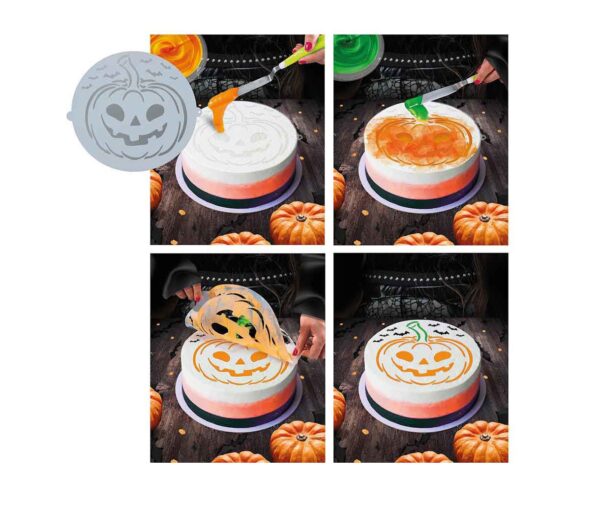Stencil per decorazione torte a forma di Zucca 25 cm - immagine 2
