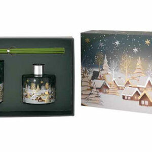 Scatola Verde Regalo con Profumo e Candela