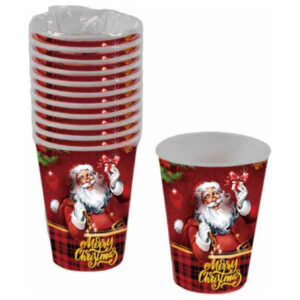 Bicchieri 266 ml Babbo Natale 12 pz