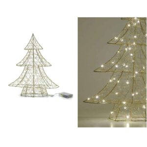 Albero Oro 40 cm con 30 Microled