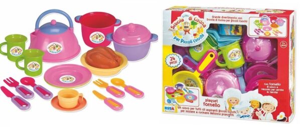 Playset Fornello Scuola di Cucina per Piccoli Cuochi 24 pz *