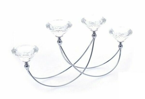 Candelabro Argento per 4 Candele *