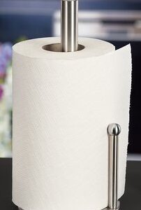 Porta Rotolo da Cucina in Acciaio diametro 15 cm altezza 33,5 cm *