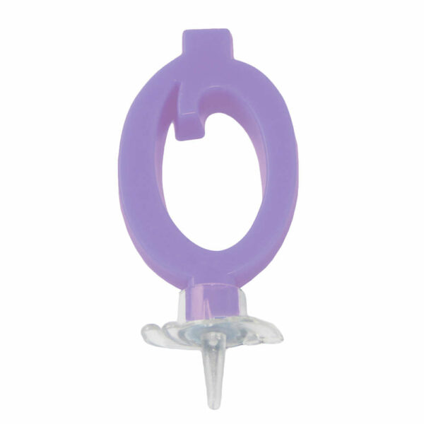 CANDELINA MINI 7 cm LILLA numero 0 *