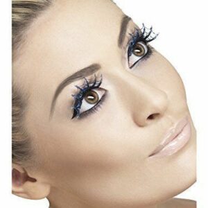 Ciglia Finte Ragnatela Blu Glitter con colla adesiva*