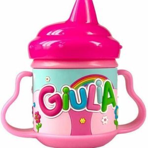 Bicchieri Antigoccia e Antisoffocamento in plastica con Nome GIULIA *