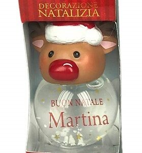 Palla di Neve 4×6 cm con nome MARTINA