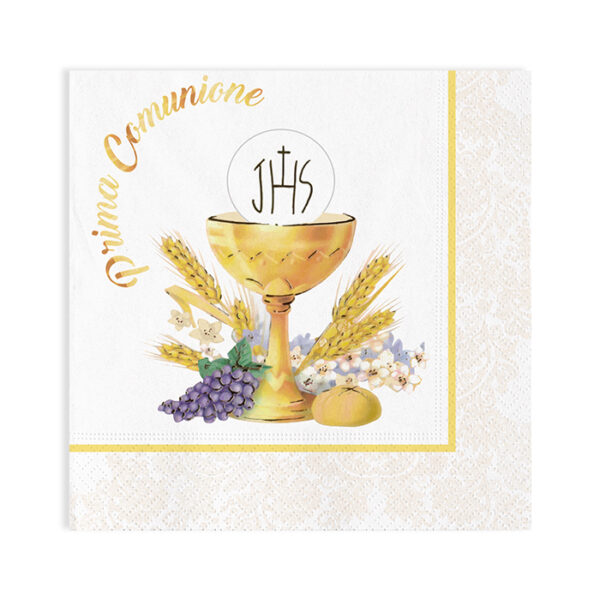 Tovaglioli 25x25 cm Santa Comunione 20 pz*