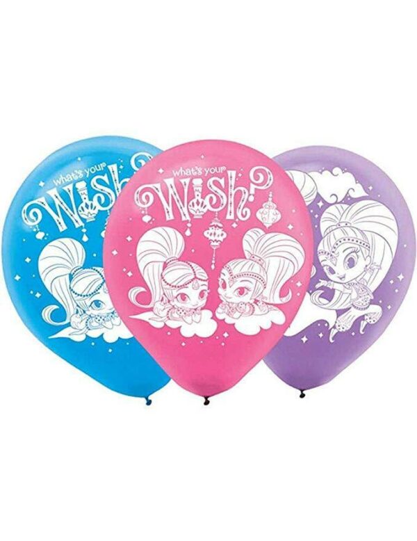 Palloncini in Lattice 9" Shimmer & Shine 6 pz