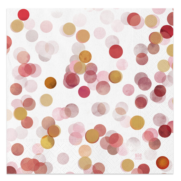 Tovaglioli 33x33 cm Coriandoli Rosa 20 pz*