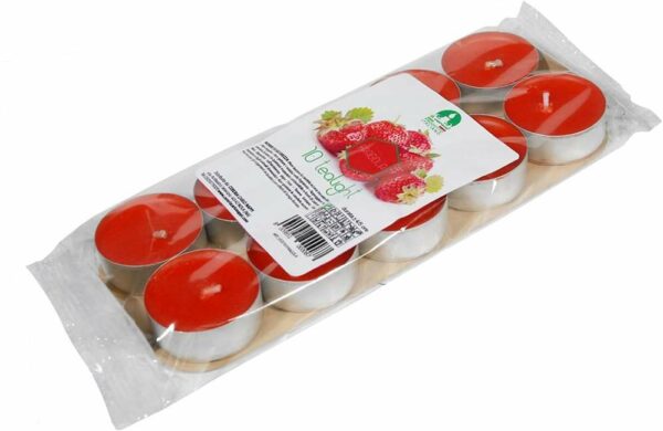 Blister Tealight Profumato Fragola 10 pezzi *