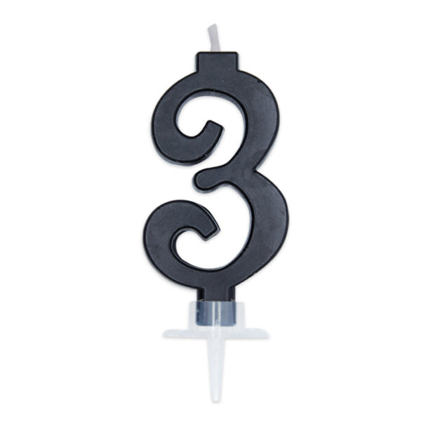 CANDELINA ITALIC N. 3 NERA 7 cm *