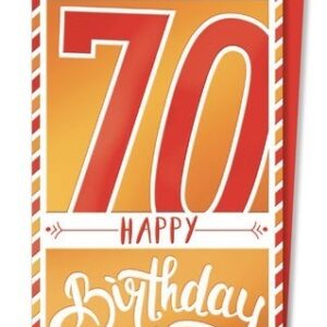 Biglietto Auguri 70 Anni Happy Birthday metallizzato *