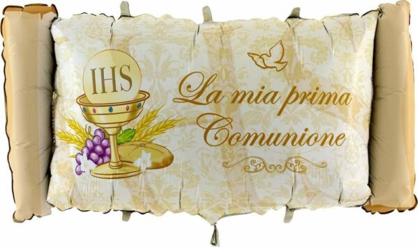 Palloncino Mylar Super Shape Pergamena Comunione cm 90x50 h*