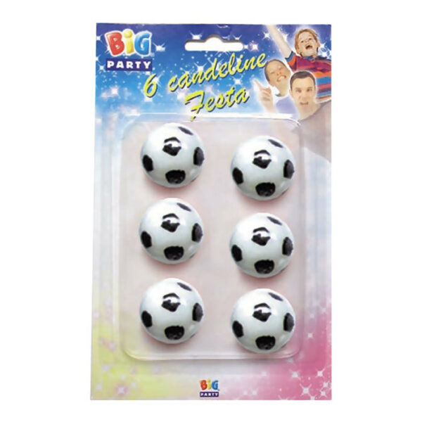 CANDELE PALLONI CALCIO 6 pz *