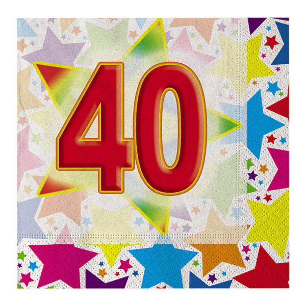 TOVAGLIOLI 33x33 cm 40 anni 20 pz*