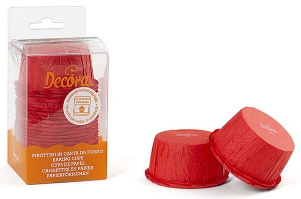 Pirottini Muffin Increspati 55x35 mm Rosso 25 pz *