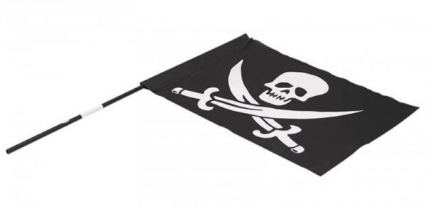 Bandiera Pirata con Teschio 40x30 cm con asta*
