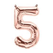PALLONCINO MYLAR 41 cm ROSA GOLD numero 5*