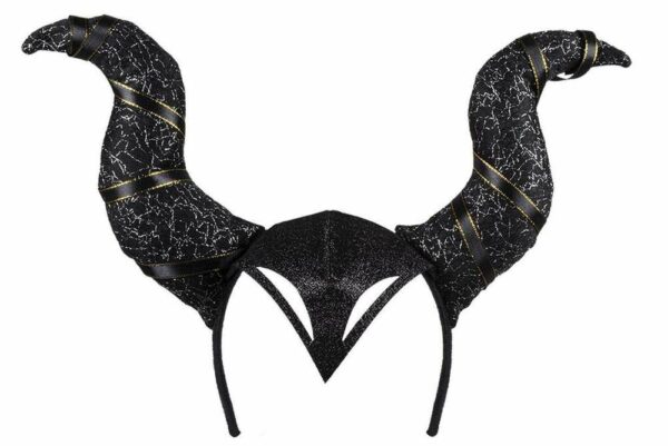 Corna Maleficent Nere Diavolo con capuccio *