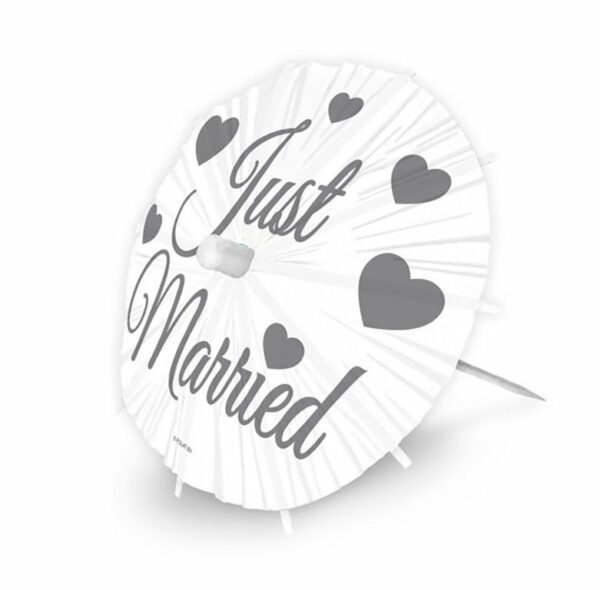 Spilloni Decorativi Ombrellini Just Murried 8 pz