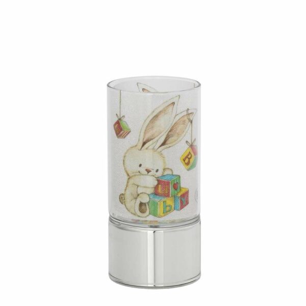 Lampada in vetro 7x15 cm con decoro Coniglietto *