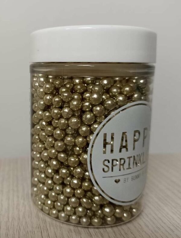 Happy Sprinkles Gold Metallic Pearls 90 grammi *
