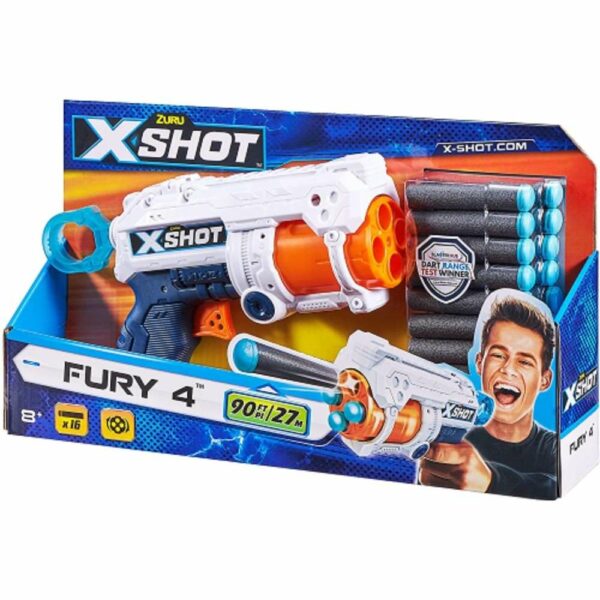 XSHOT - Pistola Excel Fury 4 con 16 dardi *
