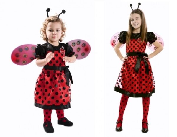 Costume Carnevale Bambina Coccinella 3-4 anni *