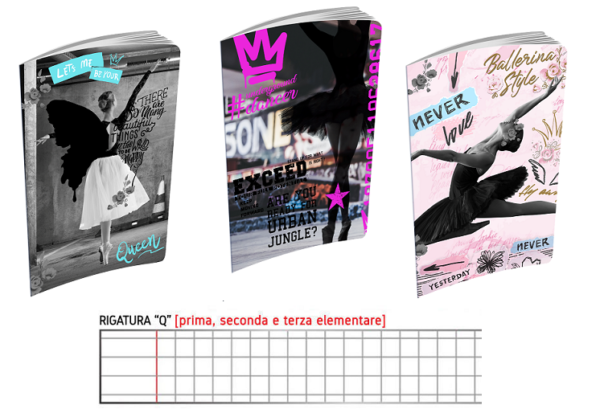 10 Quaderni Active Dance Maxi 20+1 fogli rigo Q *