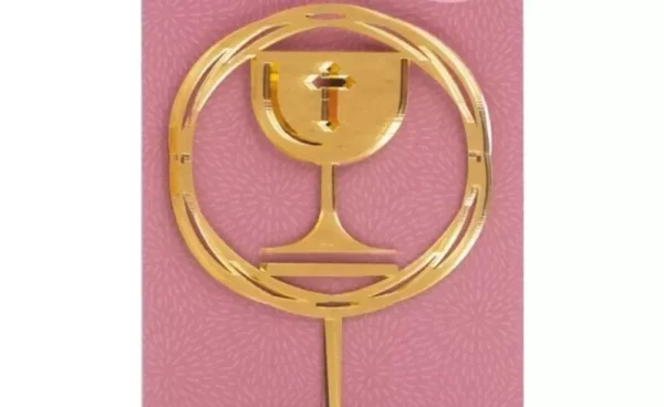 Cake Topper Calice Prima Comunione Oro