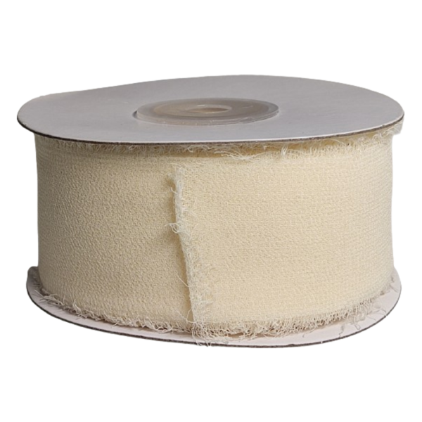 Rotolo Nastro Chiffon 40 mm 20 metri Panna - Avorio